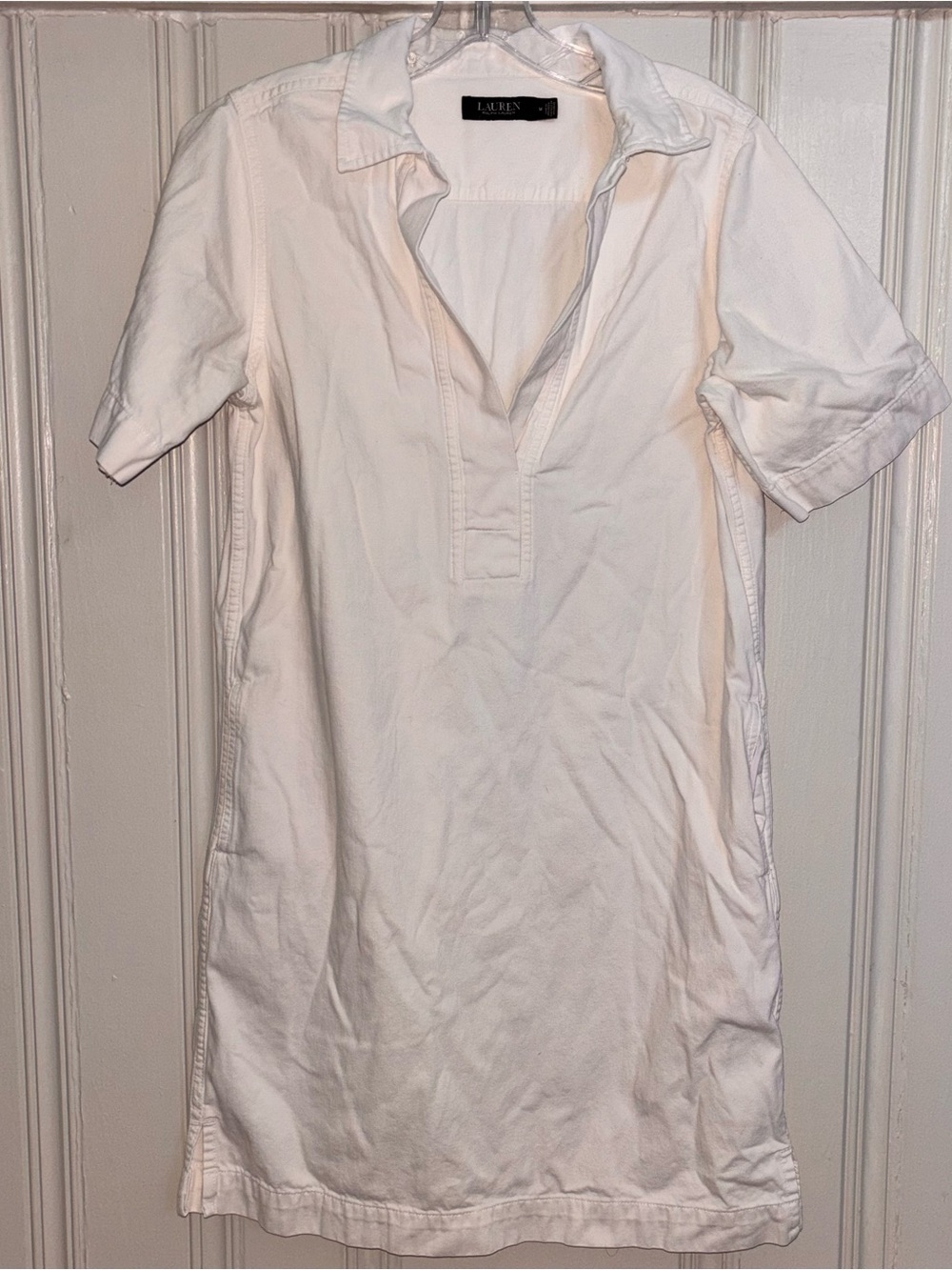 Lauren Ralph Lauren white shirt dress women’s medium minimalist